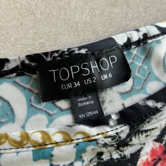 Topshop Baroque Print Tapestry Bodycon Dress ASO Effy Stonem - Picture 6 of 10